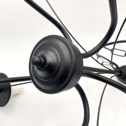 Brilagi - Candeeiro suspenso COTTAGE 5xE14/40W/230V preto/branco