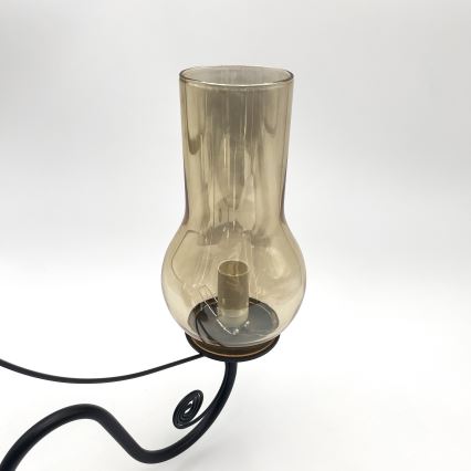 Brilagi - Candeeiro suspenso COTTAGE 5xE14/40W/230V preto/castanho