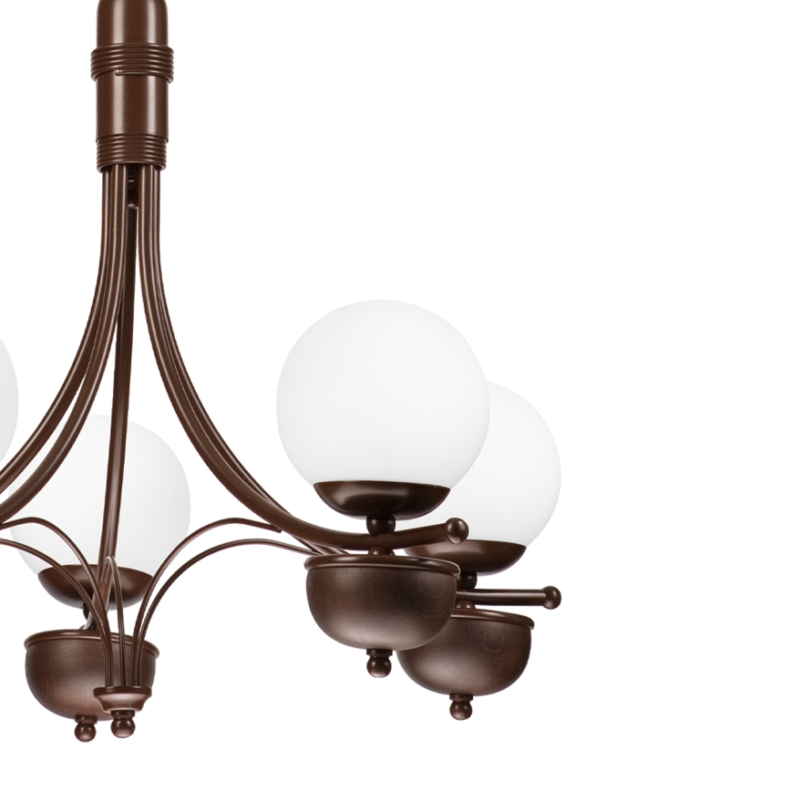 Brilagi - Candeeiro suspenso COTTAGE 5xG9/40W/230V carvalho/branco