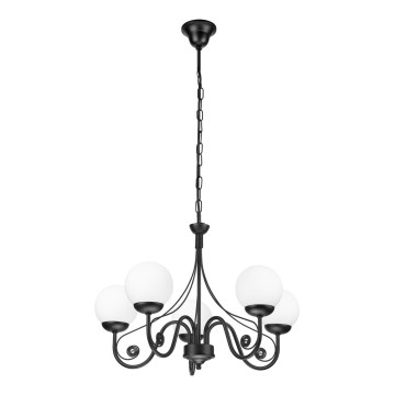 Brilagi - Candeeiro suspenso COTTAGE 5xG9/40W/230V preto/branco