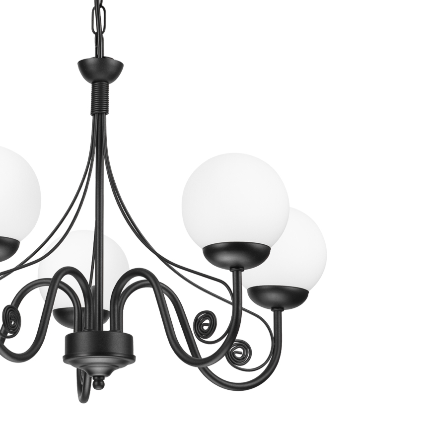 Brilagi - Candeeiro suspenso COTTAGE 5xG9/40W/230V preto/branco