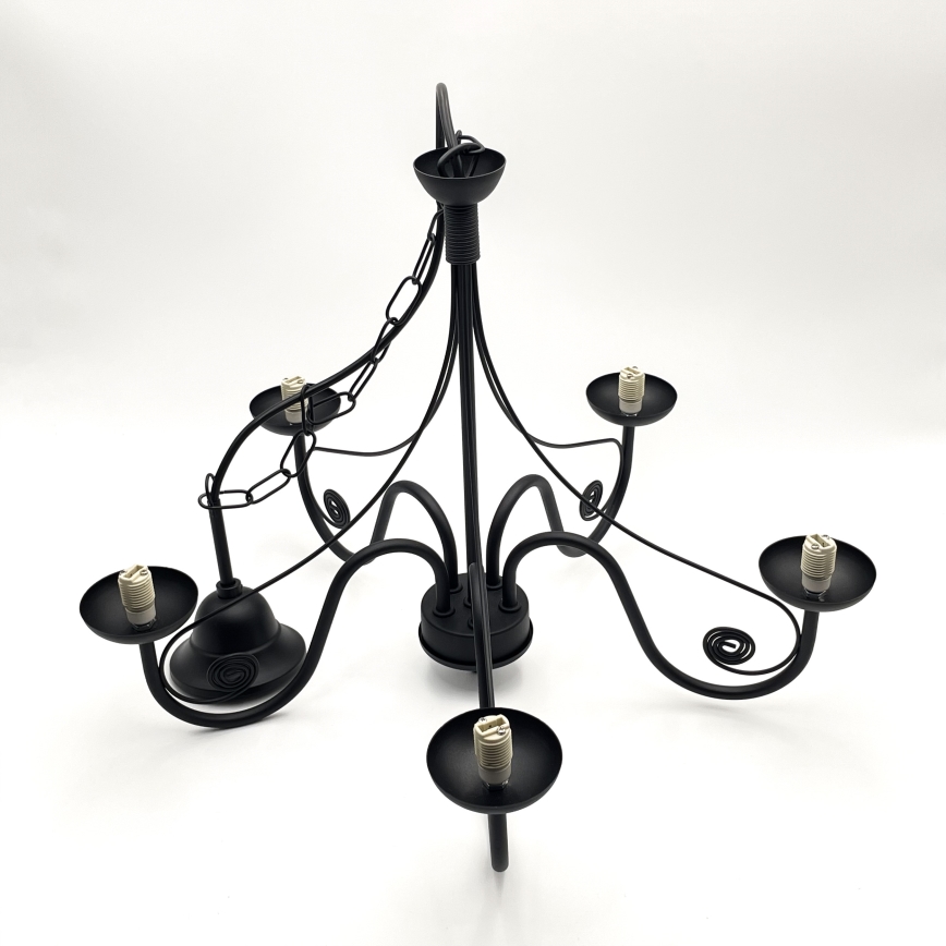 Brilagi - Candeeiro suspenso COTTAGE 5xG9/40W/230V preto/branco