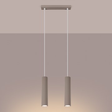 Brilagi - Candeeiro suspenso CRESTO 2xGU10/10W/230V taupe