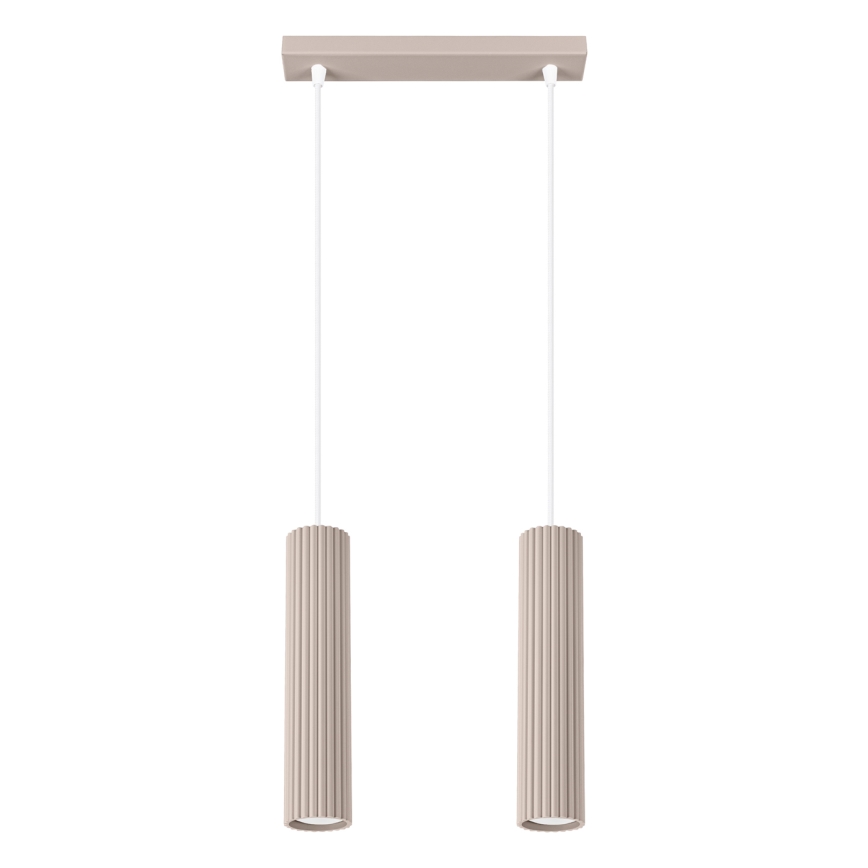 Brilagi - Candeeiro suspenso CRESTO 2xGU10/10W/230V taupe