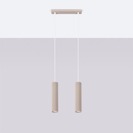 Brilagi - Candeeiro suspenso CRESTO 2xGU10/10W/230V taupe