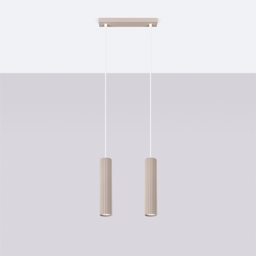 Brilagi - Candeeiro suspenso CRESTO 2xGU10/10W/230V taupe