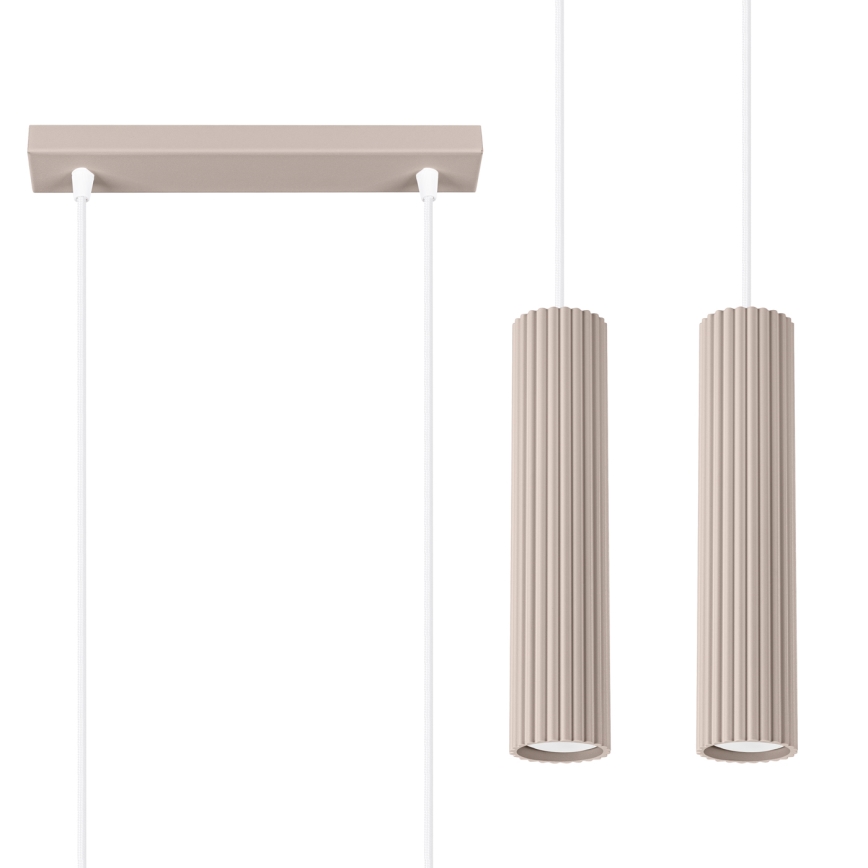 Brilagi - Candeeiro suspenso CRESTO 2xGU10/10W/230V taupe