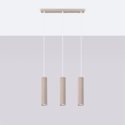 Brilagi - Candeeiro suspenso CRESTO 3xGU10/10W/230V taupe