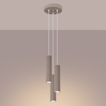 Brilagi - Candeeiro suspenso CRESTO 3xGU10/10W/230V taupe