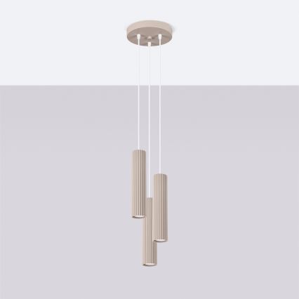 Brilagi - Candeeiro suspenso CRESTO 3xGU10/10W/230V taupe