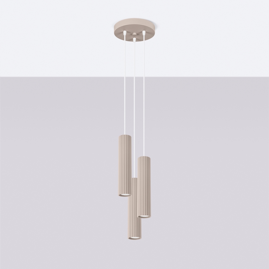 Brilagi - Candeeiro suspenso CRESTO 3xGU10/10W/230V taupe