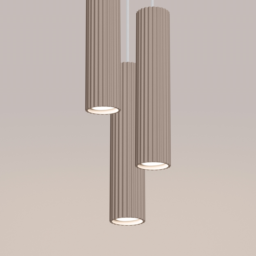 Brilagi - Candeeiro suspenso CRESTO 3xGU10/10W/230V taupe