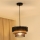 Brilagi - Candeeiro suspenso DAKOTA LUNETA 1xE27/15W/230V diâmetro 25 cm preto/bege