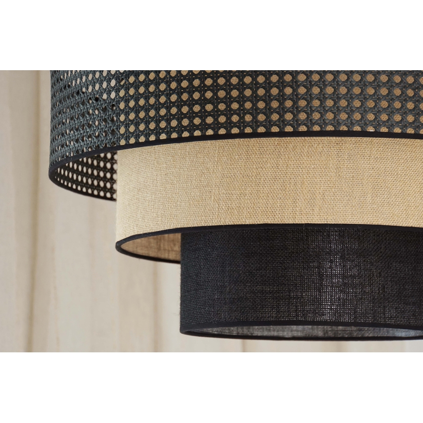 Brilagi - Candeeiro suspenso DAKOTA LUNETA 1xE27/15W/230V diâmetro 45 cm preto/bege