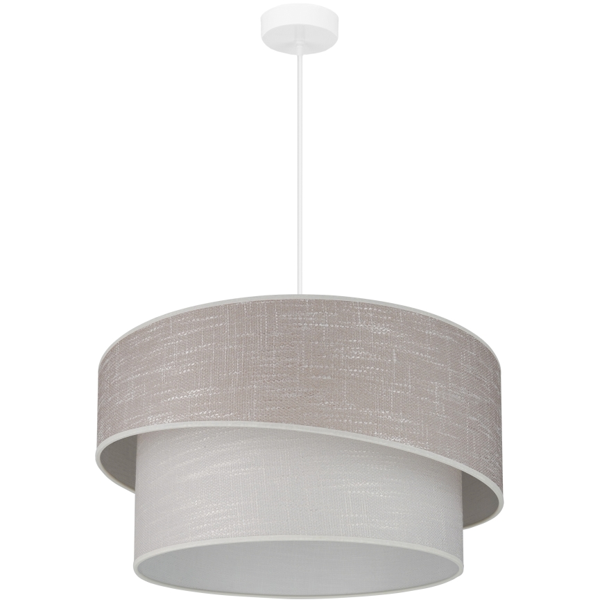 Brilagi - Candeeiro suspenso DOVER SHINE 1xE27/15W/230V diâmetro 50 cm cinzento/creme
