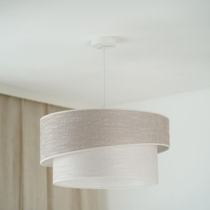 Brilagi - Candeeiro suspenso DOVER SHINE 1xE27/15W/230V diâmetro 50 cm cinzento/creme