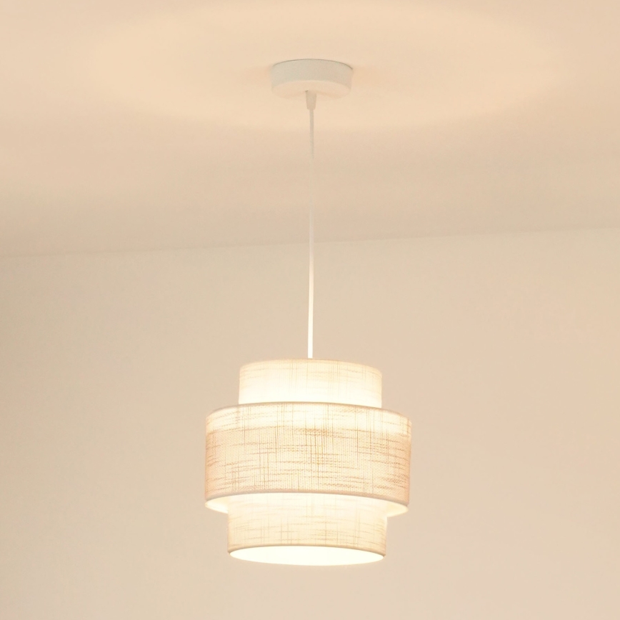 Brilagi - Candeeiro suspenso DOVER SPACE 1xE27/15W/230V diâmetro 25 cm cinzento/creme