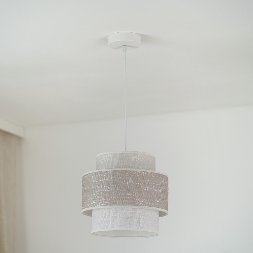 Brilagi - Candeeiro suspenso DOVER SPACE 1xE27/15W/230V diâmetro 25 cm cinzento/creme