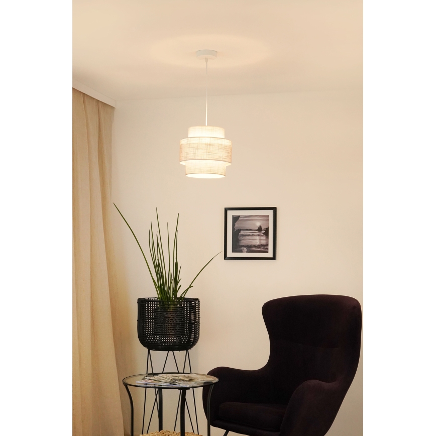 Brilagi - Candeeiro suspenso DOVER SPACE 1xE27/15W/230V diâmetro 25 cm cinzento/creme