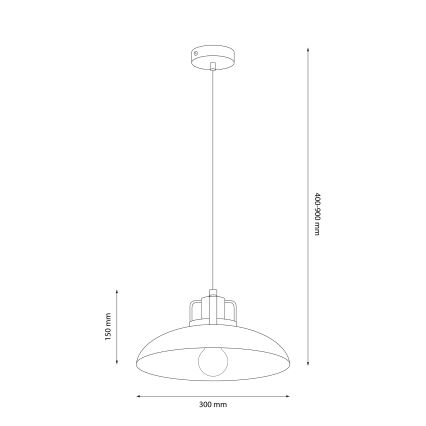 Brilagi - Candeeiro suspenso FLAMENGO 1xE27/60W/230V bege