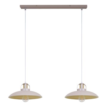 Brilagi - Candeeiro suspenso FLAMENGO 2xE27/60W/230V bege