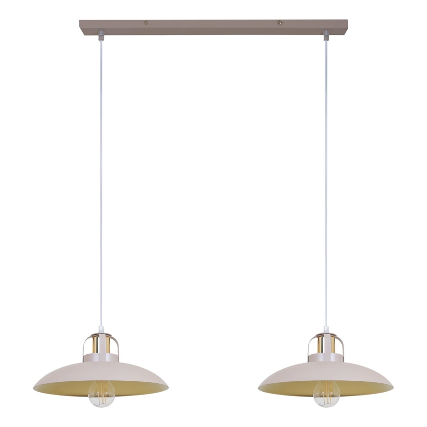 Brilagi - Candeeiro suspenso FLAMENGO 2xE27/60W/230V bege