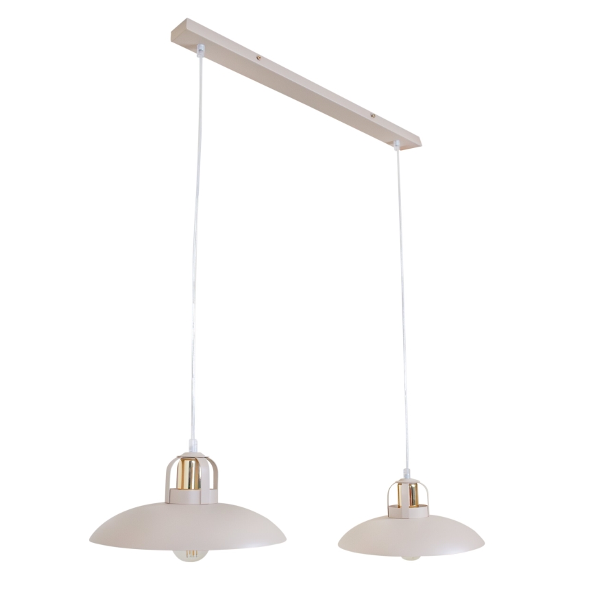 Brilagi - Candeeiro suspenso FLAMENGO 2xE27/60W/230V bege