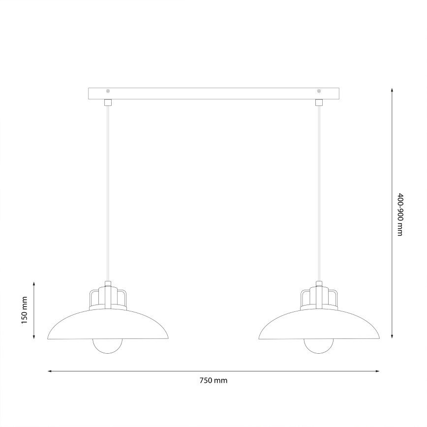 Brilagi - Candeeiro suspenso FLAMENGO 2xE27/60W/230V bege