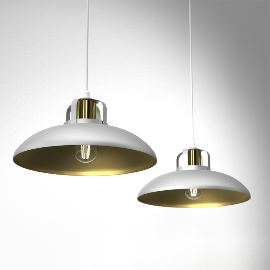 Brilagi - Candeeiro suspenso FLAMENGO 2xE27/60W/230V branco