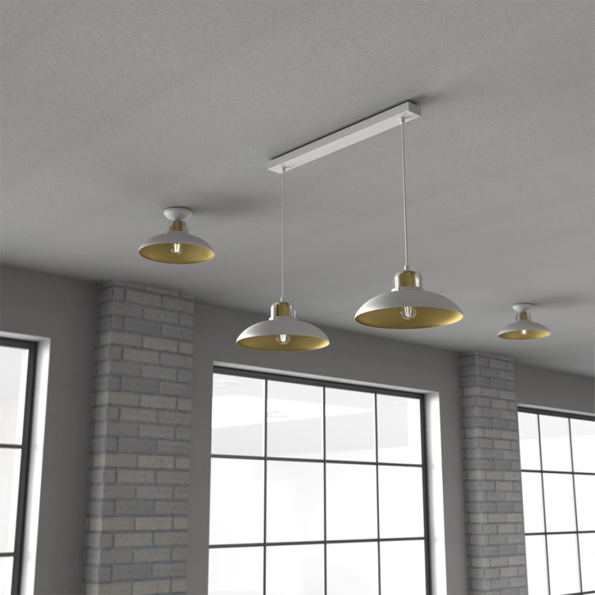 Brilagi - Candeeiro suspenso FLAMENGO 2xE27/60W/230V branco