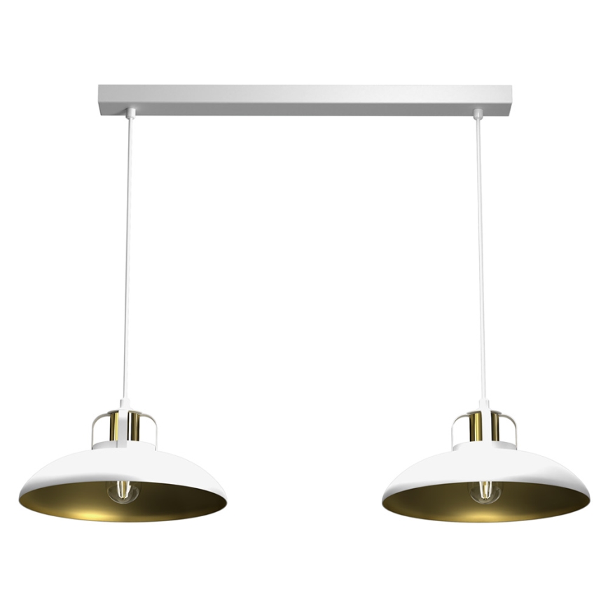 Brilagi - Candeeiro suspenso FLAMENGO 2xE27/60W/230V branco