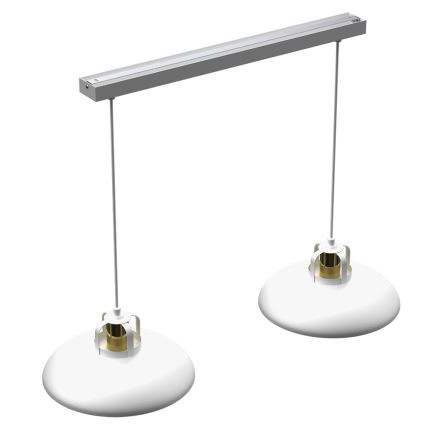 Brilagi - Candeeiro suspenso FLAMENGO 2xE27/60W/230V branco