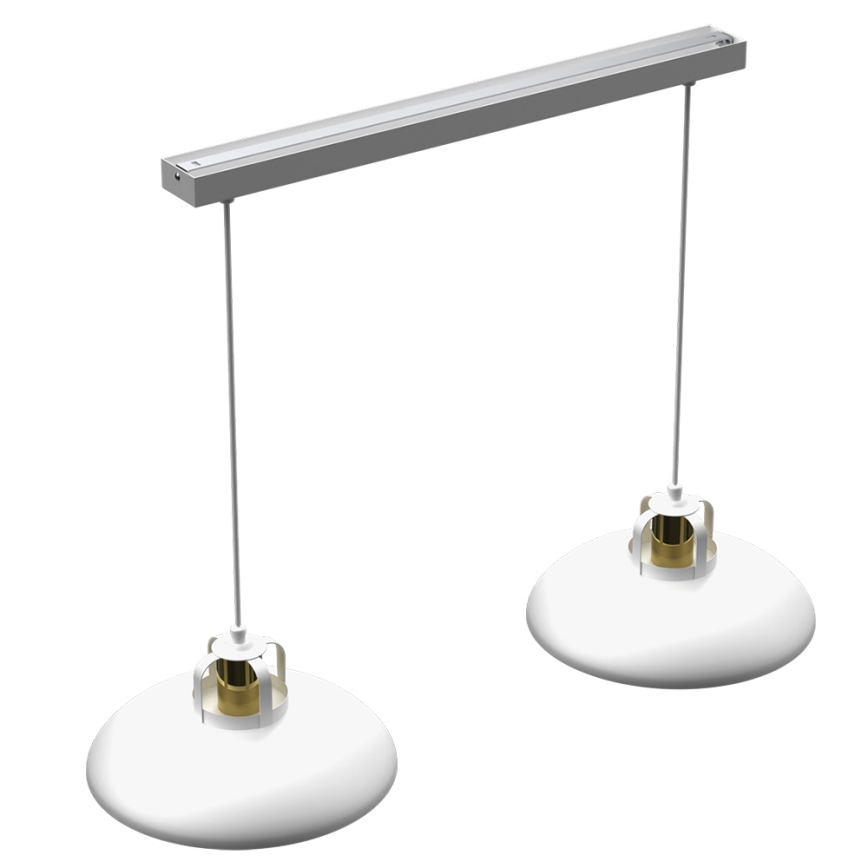 Brilagi - Candeeiro suspenso FLAMENGO 2xE27/60W/230V branco