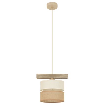 Brilagi - Candeeiro suspenso FOREST 1xE27/15W/230V pinho/bege/creme