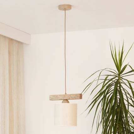 Brilagi - Candeeiro suspenso FOREST 1xE27/15W/230V pinho/castanho/creme
