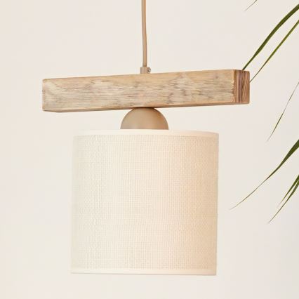 Brilagi - Candeeiro suspenso FOREST 1xE27/15W/230V pinho/castanho/creme