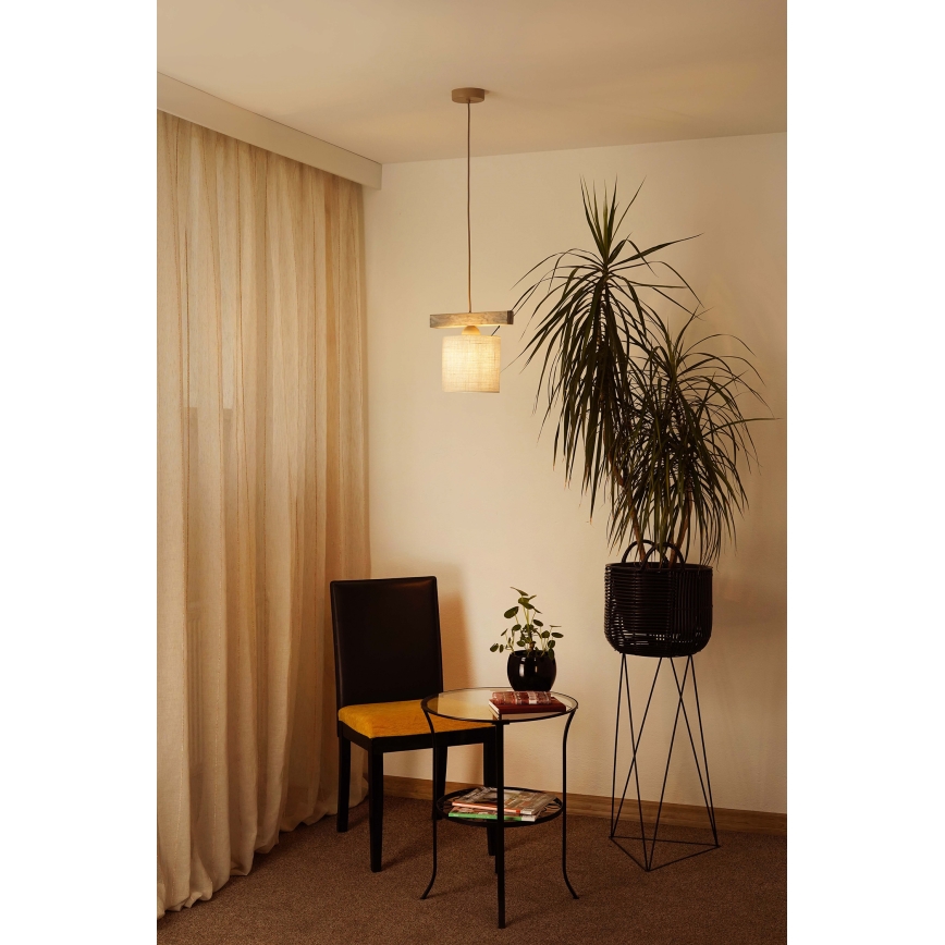 Brilagi - Candeeiro suspenso FOREST 1xE27/15W/230V pinho/castanho/creme