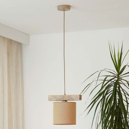 Brilagi - Candeeiro suspenso FOREST 1xE27/15W/230V pinho/castanho