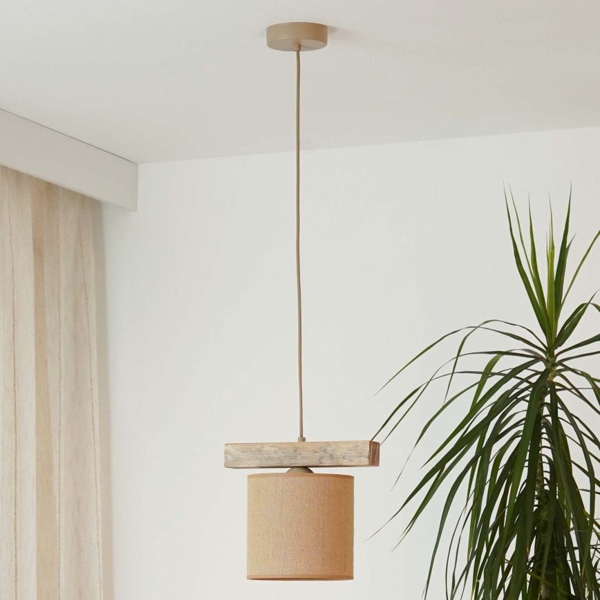 Brilagi - Candeeiro suspenso FOREST 1xE27/15W/230V pinho/castanho