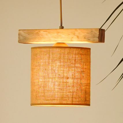 Brilagi - Candeeiro suspenso FOREST 1xE27/15W/230V pinho/castanho
