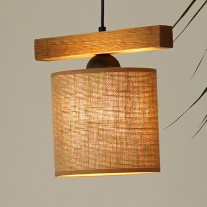 Brilagi - Candeeiro suspenso FOREST 1xE27/15W/230V pinho/castanho/preto