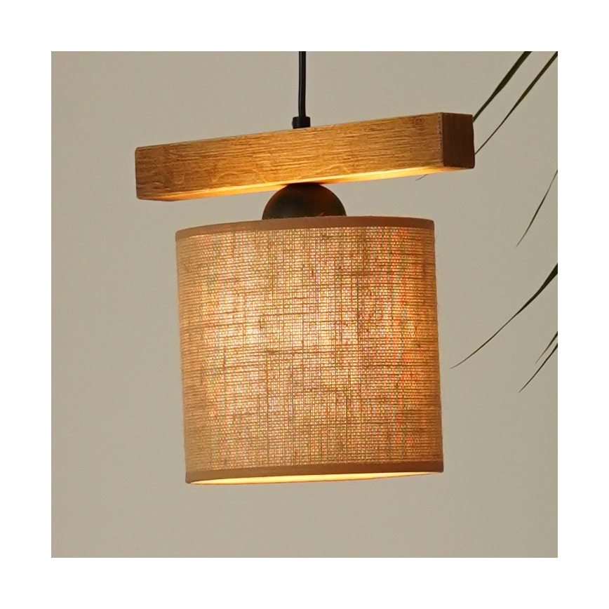 Brilagi - Candeeiro suspenso FOREST 1xE27/15W/230V pinho/castanho/preto