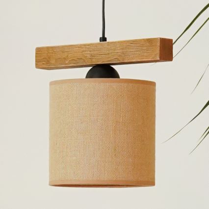 Brilagi - Candeeiro suspenso FOREST 1xE27/15W/230V pinho/castanho/preto