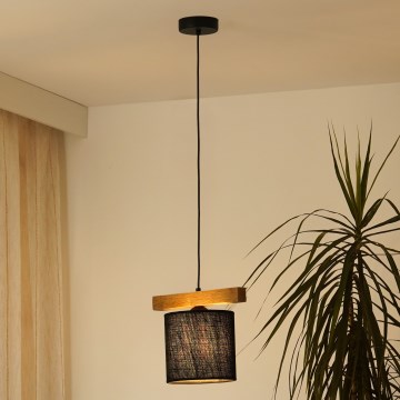 Brilagi - Candeeiro suspenso FOREST 1xE27/15W/230V pinho/preto