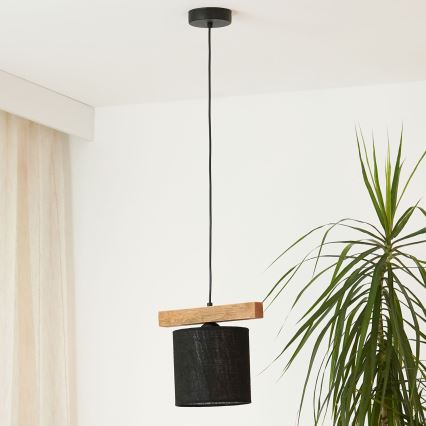 Brilagi - Candeeiro suspenso FOREST 1xE27/15W/230V pinho/preto