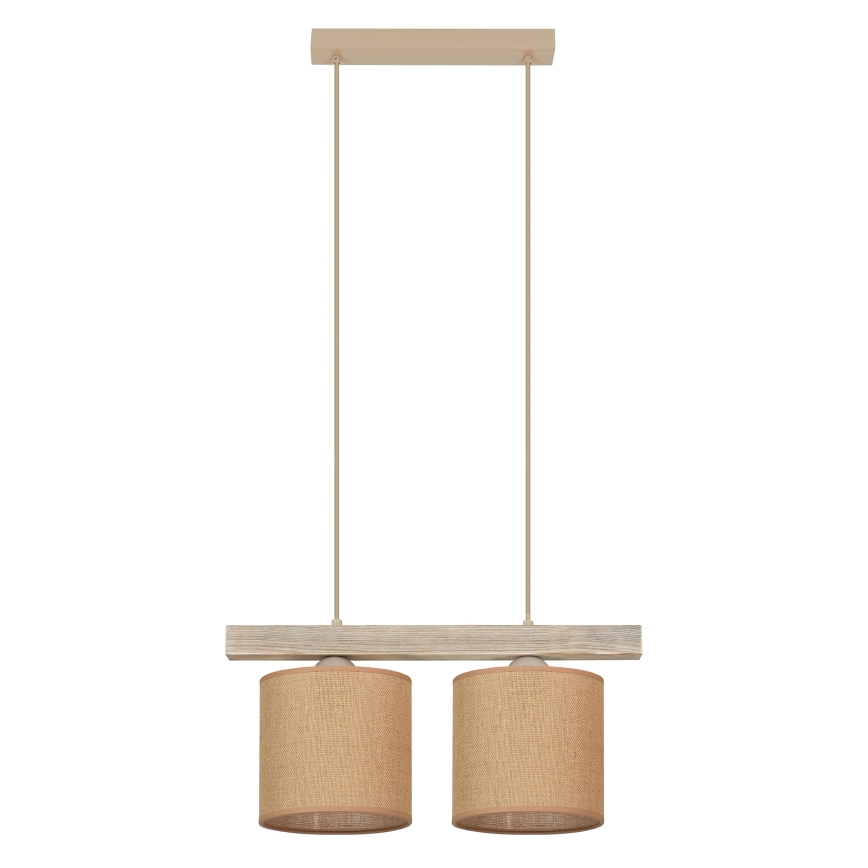 Brilagi - Candeeiro suspenso FOREST 2xE27/15W/230V pinho/castanho