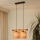 Brilagi - Candeeiro suspenso FOREST 2xE27/15W/230V pinho/castanho/preto