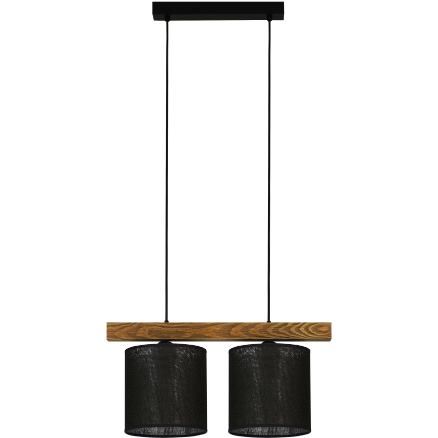 Brilagi - Candeeiro suspenso FOREST 2xE27/15W/230V pinho/preto