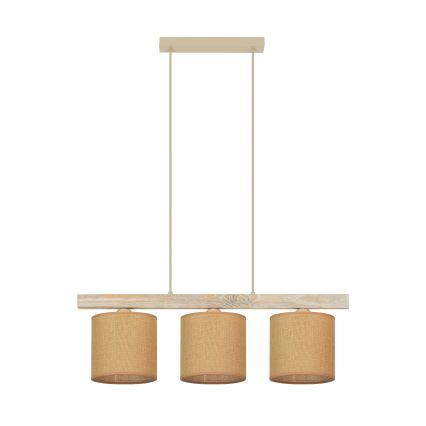 Brilagi - Candeeiro suspenso FOREST 3xE27/15W/230V pinho/castanho