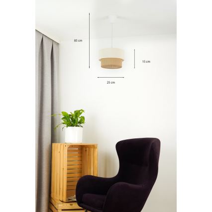Brilagi - Candeeiro suspenso LED BOHO STYLE 1xE27/15W/230V diâmetro 25 cm